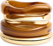 NATASHA 4-Pack Assorted Bangle Bracelets