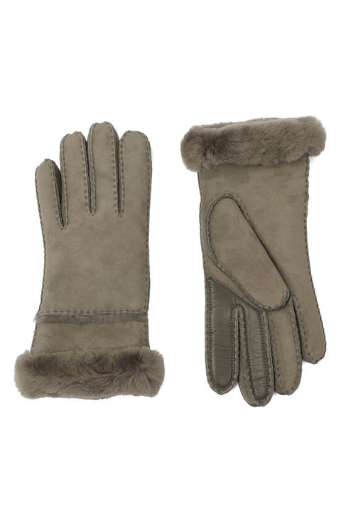 Seamed Touchscreen Compatible Genuine Shearling Gloves