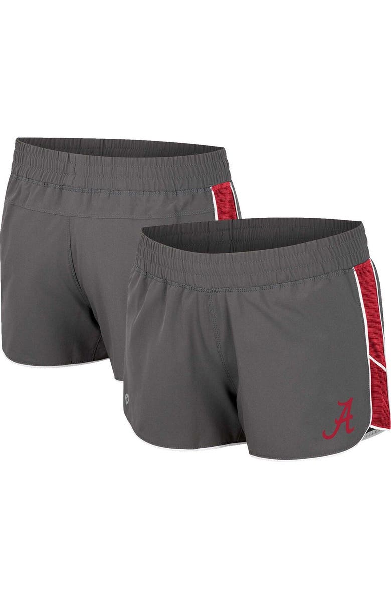 COLOSSEUM Women's Colosseum Gray Alabama Crimson Tide Pull The Switch Running Shorts, Main, color, Gray