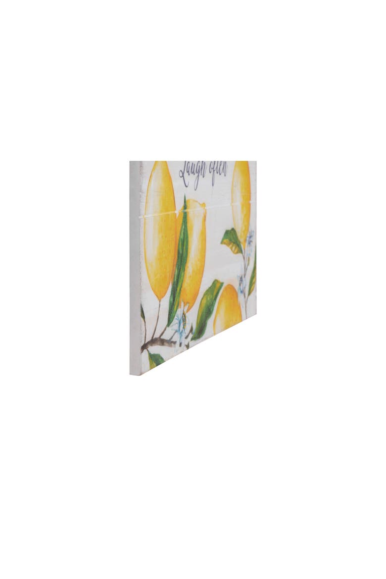 "Gather in Our Kitchen" Wood Wall Décor with Lemons, Alternate, color, Yellow