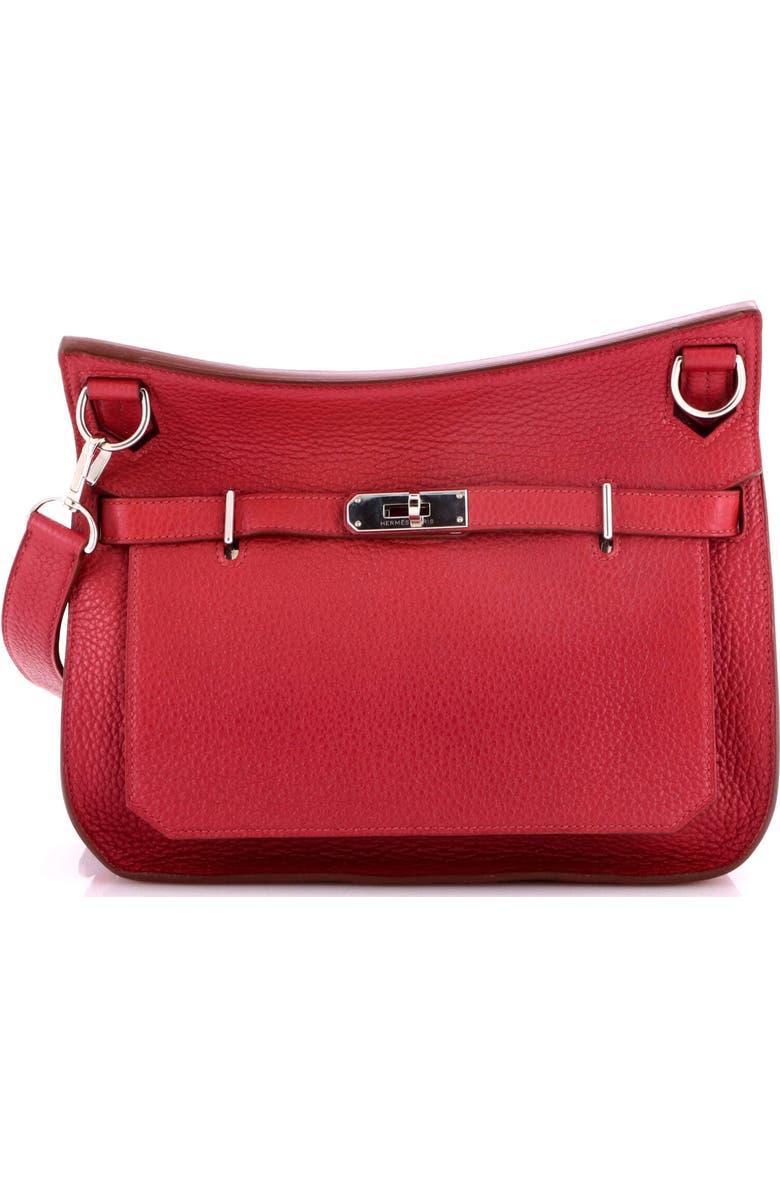 Pre-Owned Hermes Jypsiere Bag Clemence 28, Main, color, Rubis
