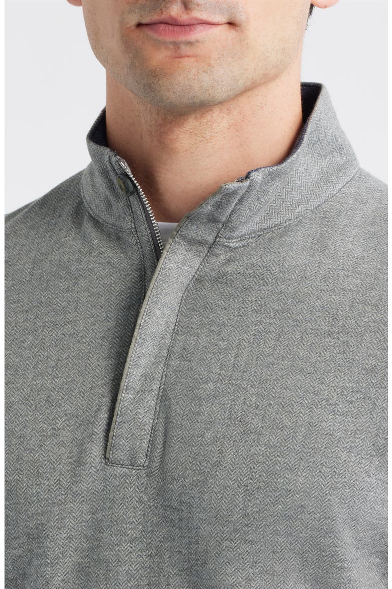 Rubin Herringbone Quarter Zip, Alternate, color, CHARCOAL
