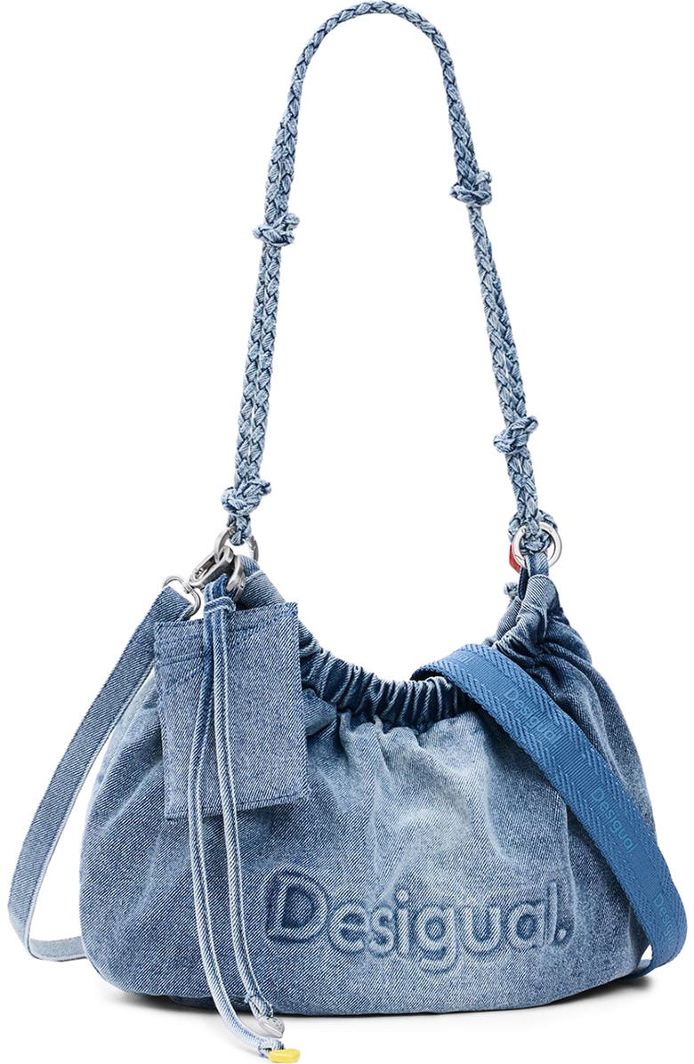 Desigual Denim Shoulder Bag, Alternate, color, Light Blue
