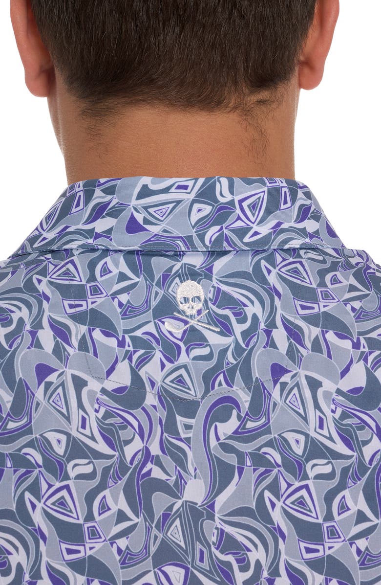 Robert Graham Retro Club Short Sleeve Performance Golf Polo, Alternate, color, Grey