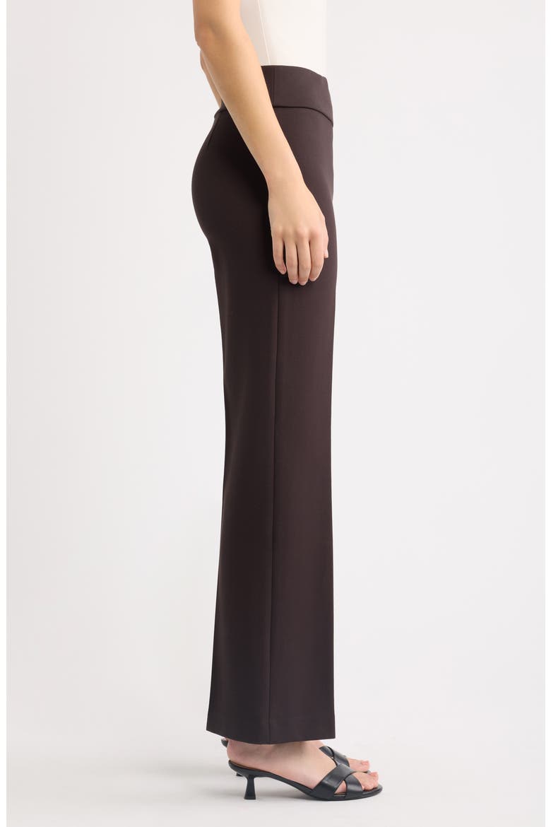 High Waist Wide Leg Pull-On Pants, Alternate, color, DEEP MAHOGANY