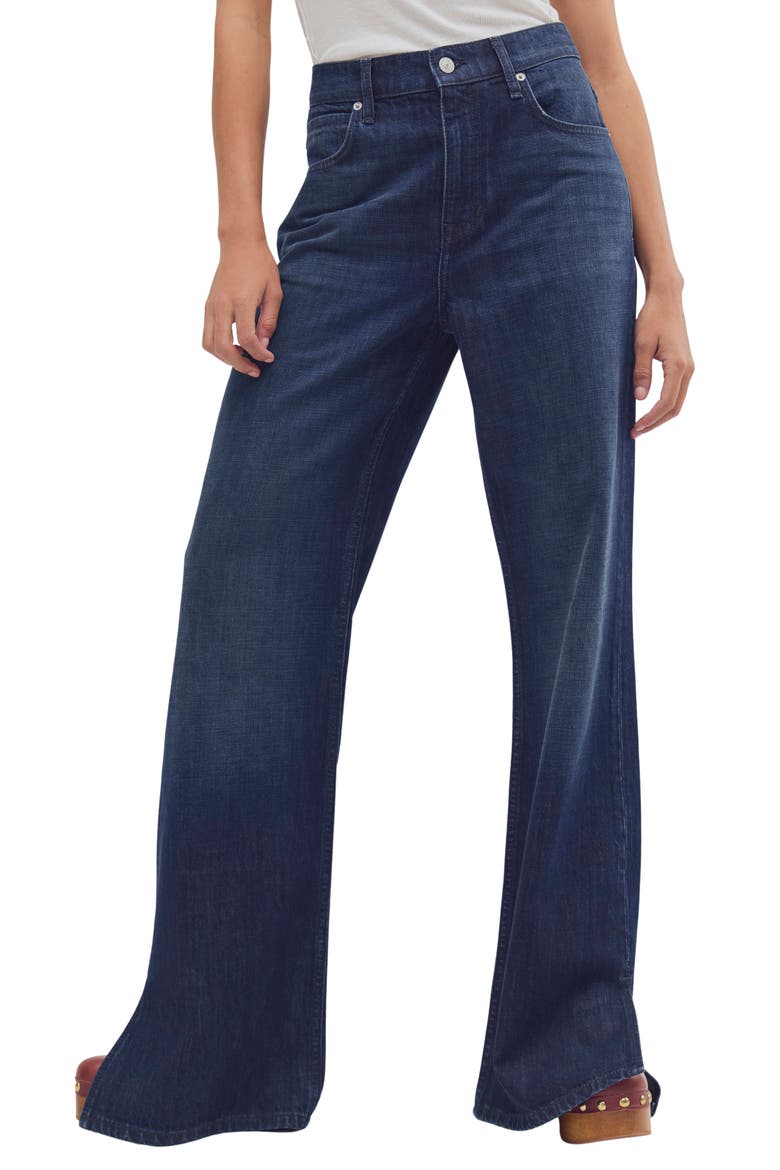 Encore High Waist Flare Jeans, Main, color, BACKSTAGE