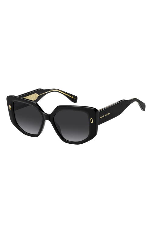 Marc Jacobs 52mm Gradient Square Sunglasses In Black