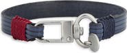 Caputo & Co. Men's Embossed Multistripe Leather Bracelet