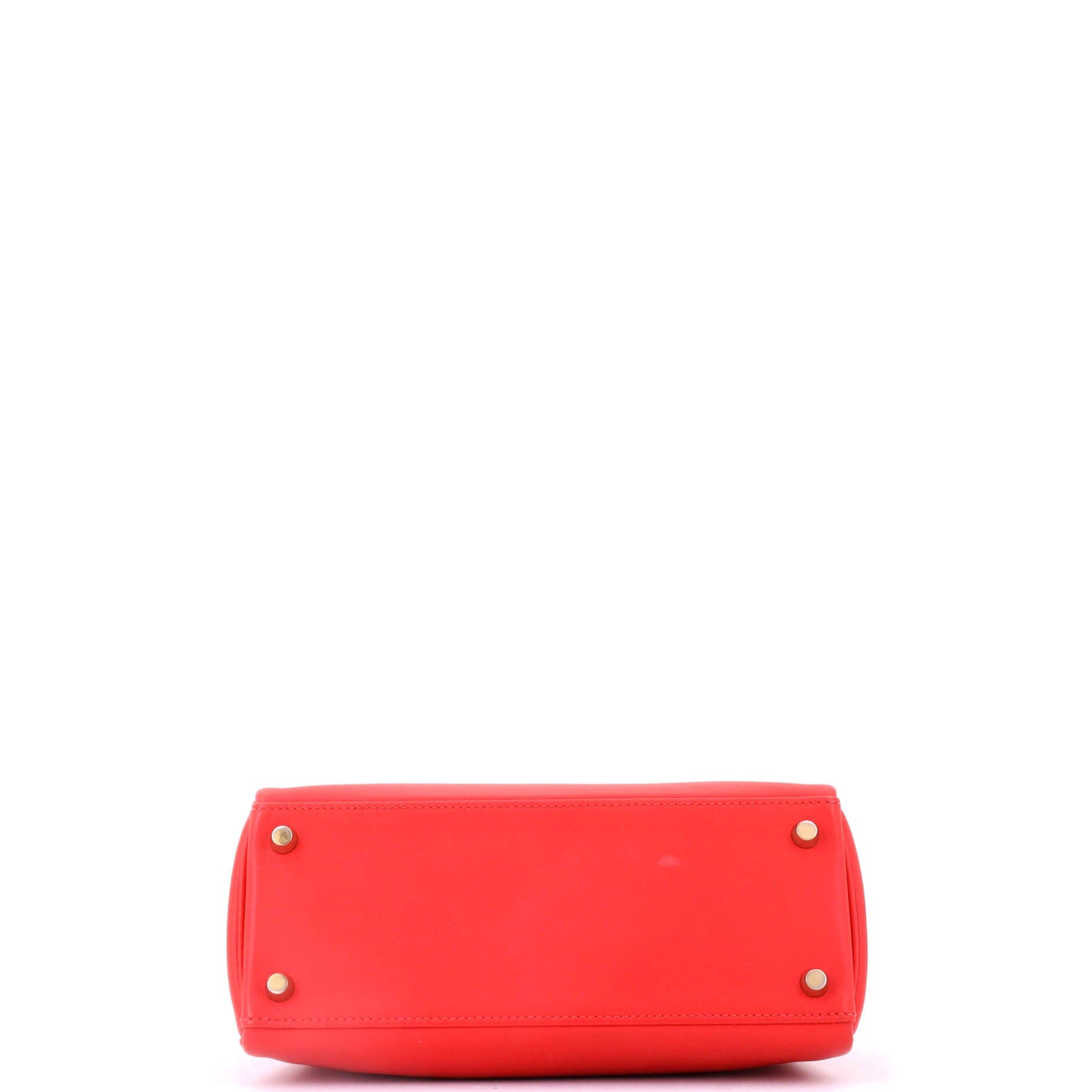 Pre-Owned Hermes Kelly Handbag Red Swift with Gold Hardware 25, Alternate, color, Rouge Tomate