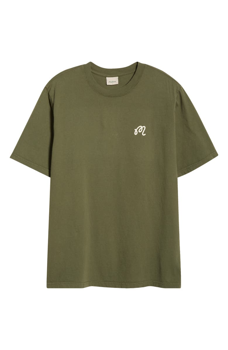 Malbon Golf Oakwood Logo Cotton T-Shirt, Alternate, color, Olivine