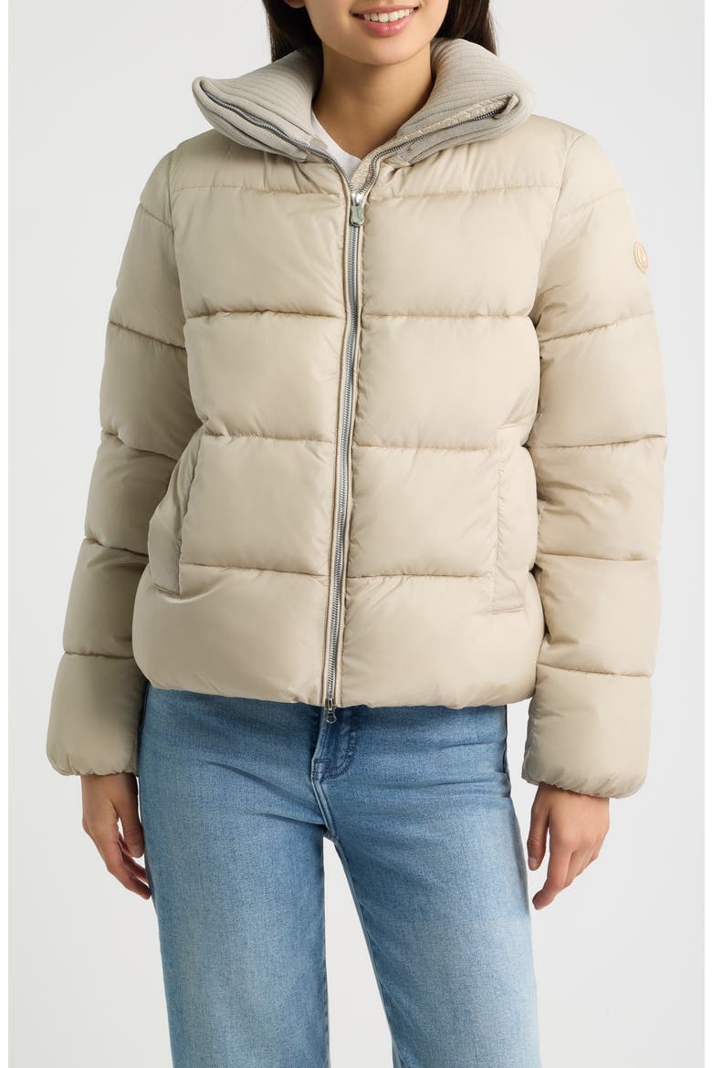 Soy Water Resistant Puffer Jacket, Main, color, RAINY BEIGE