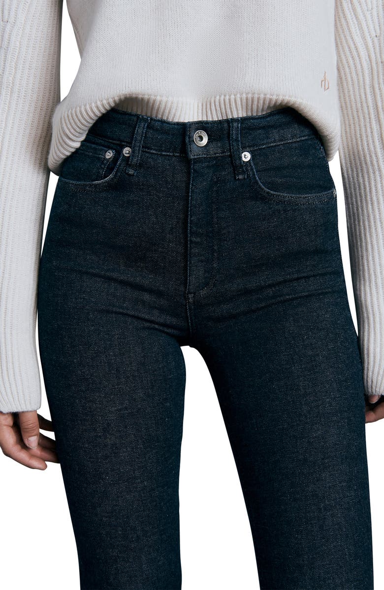 rag & bone Nina High Waist Skinny Jeans, Alternate, color, Brtrinse