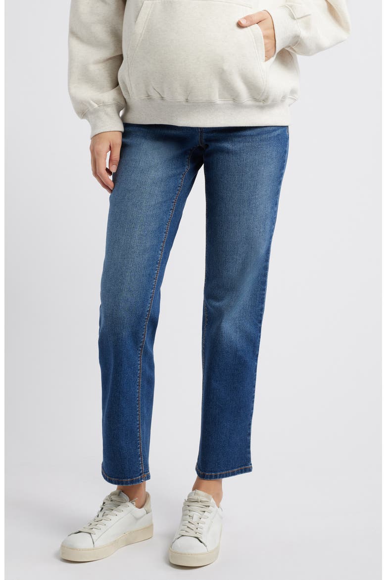 Over the Bump Slim Straight Leg Maternity Jeans, Main, color, OAKLEE