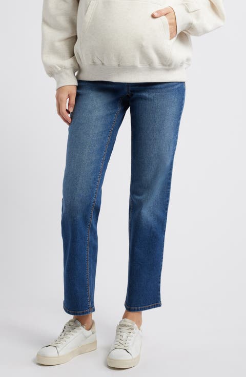 Over the Bump Slim Straight Leg Maternity Jeans (Oaklee)