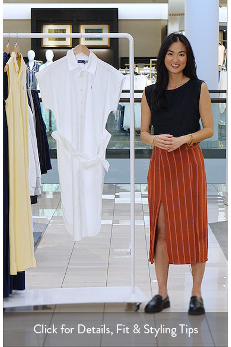 Belted Cotton Midi Oxford Shirtdress video