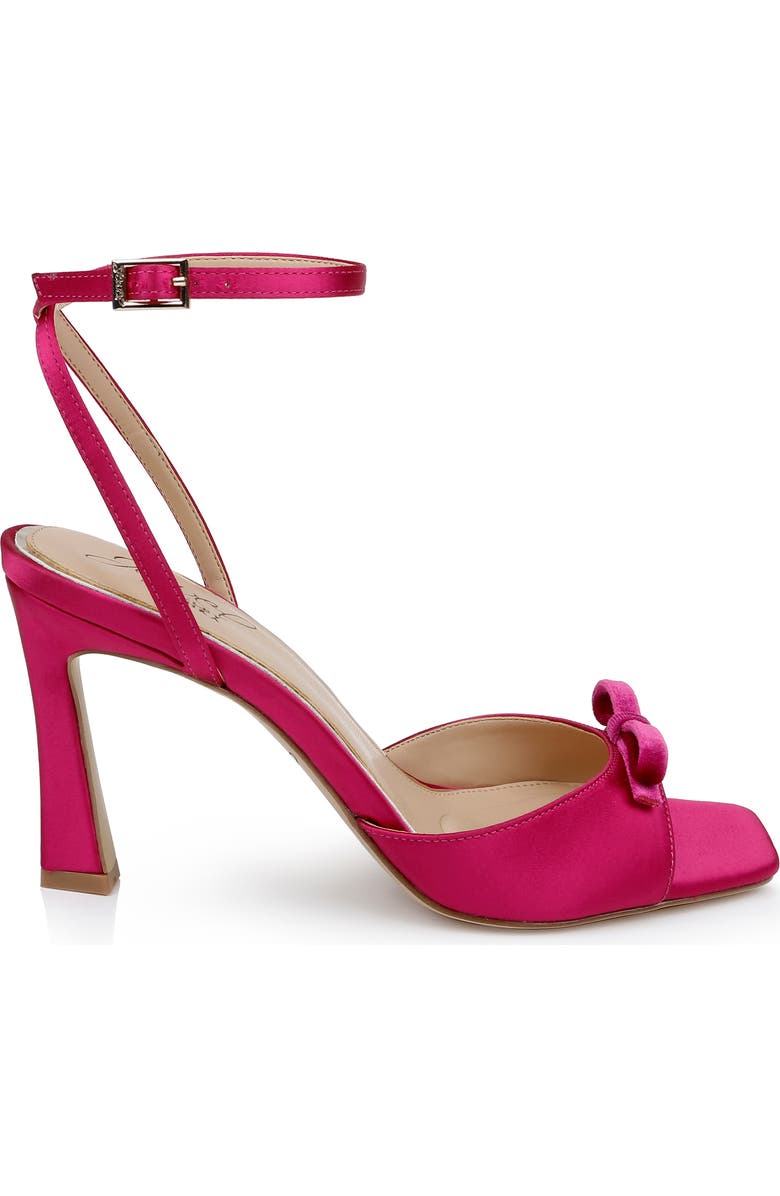 Jewel Badgley Mischka Elisha Ankle Strap Sandal, Alternate, color, Pink Satin