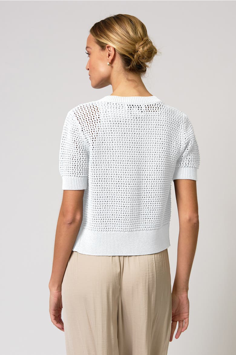 Iris Tape Yarn Cardi, Alternate, color, WHITE