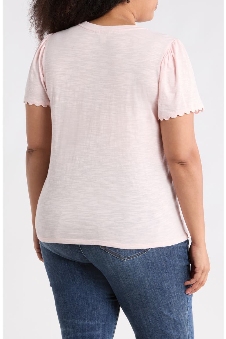 Scallop Trim T-Shirt, Alternate, color, PINK BALM
