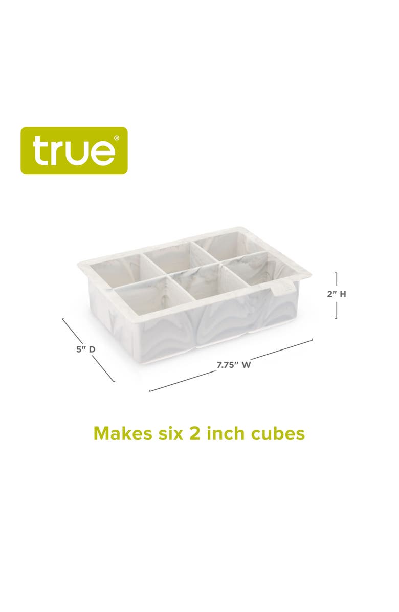 true Marbled Ice Cube Tray, Alternate, color, White