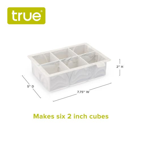 True Marbled Ice Cube Tray In White
