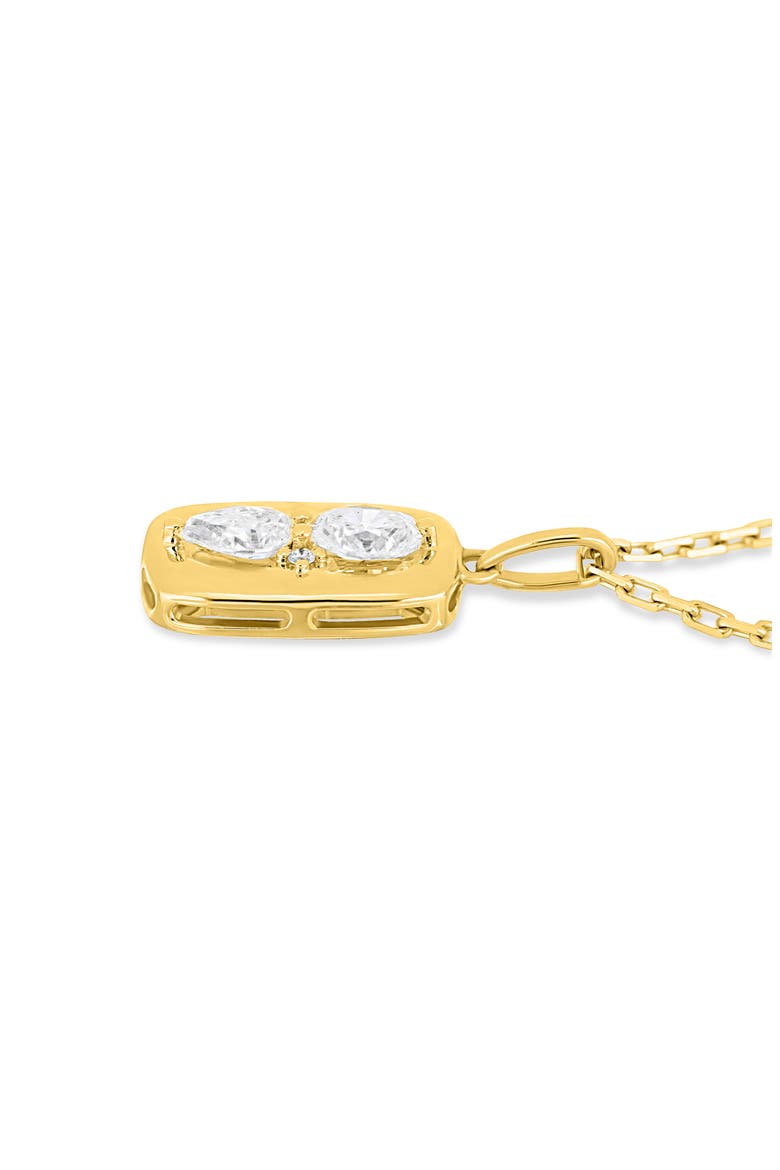 18K Gold Maya Diamond Dog Tag Pendant Necklace (Online Trunk Show), Alternate, color, 18K YELLOW GOLD/ DIAMOND