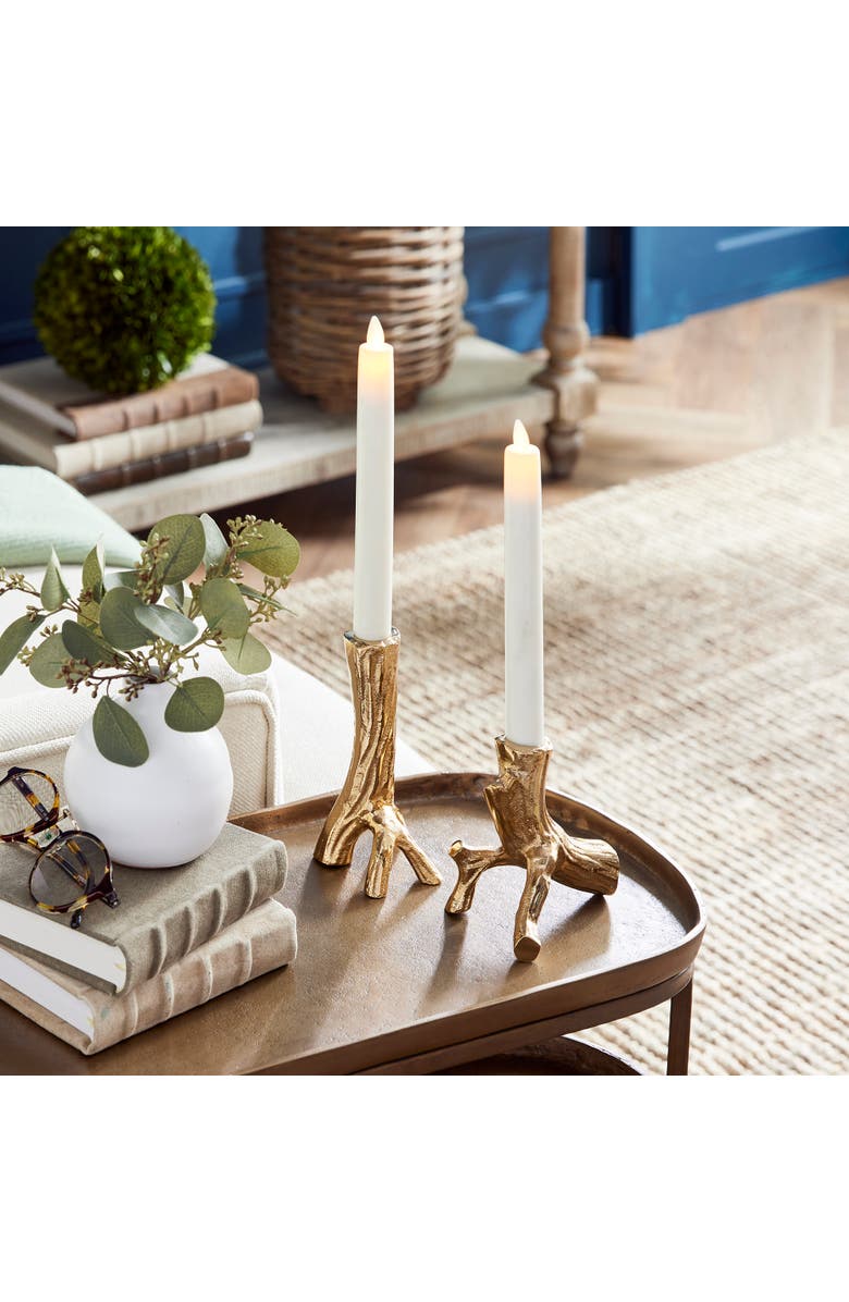 Napa Home & Garden Hyde Taper Holders St/2, Alternate, color, Gold