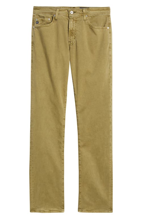 Ag Tellis Stretch Sateen Modern Slim Pants In Green