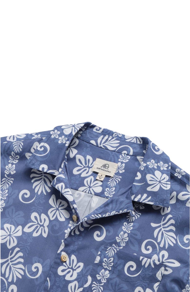 Surfside Supply Co. Mariner Camp Collar Shirt, Alternate, color, Hawaii Blue