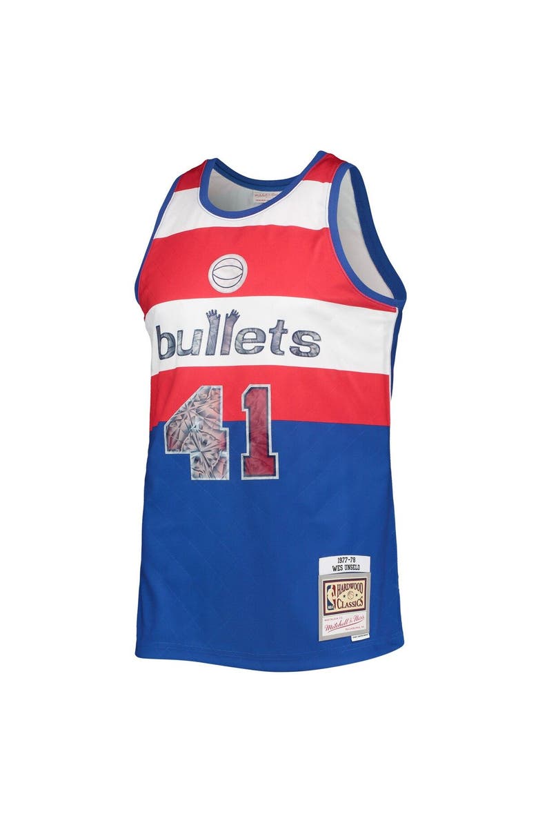 Mitchell & Ness Men's Mitchell & Ness Wes Unseld Blue Washington Bullets 1977/78 Hardwood Classics NBA 75th Anniversary Diamond Swingman Jersey, Alternate, color, 