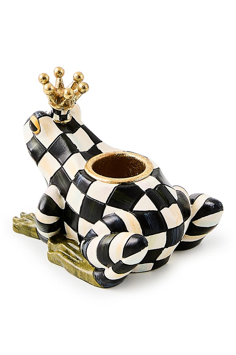 Frog Prince Candleholder, Alternate, color, BLACK