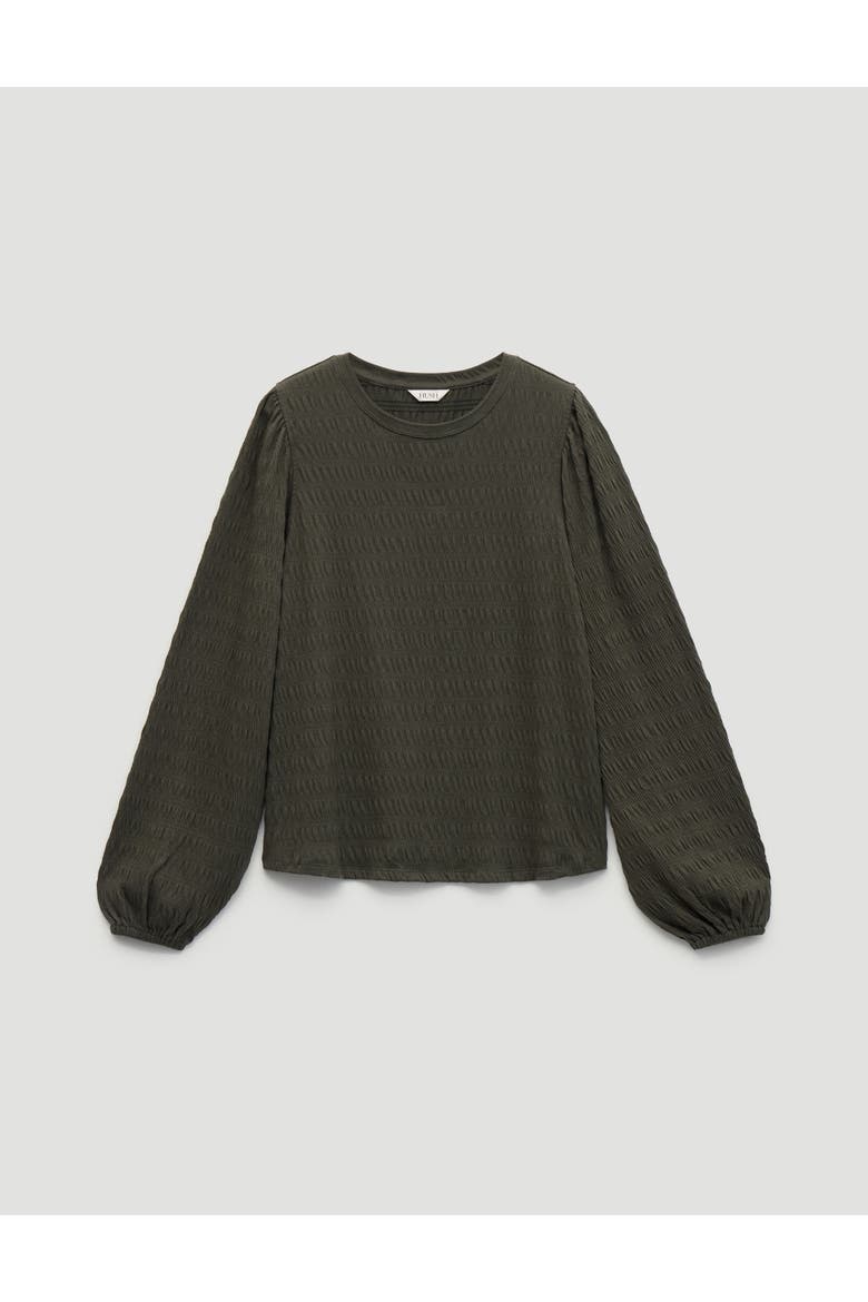 Thalia Seersucker Top, Alternate, color, Dark Khaki Green