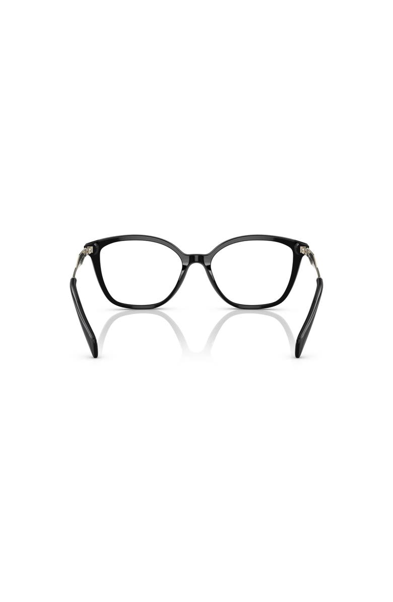 Prada 54mm Butterfly optical glasses, Alternate, color, Black