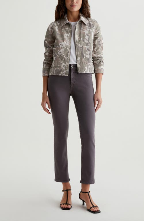 Ag Mari Mid Rise Slim Straight Leg Crop Jeans In Misty Grey