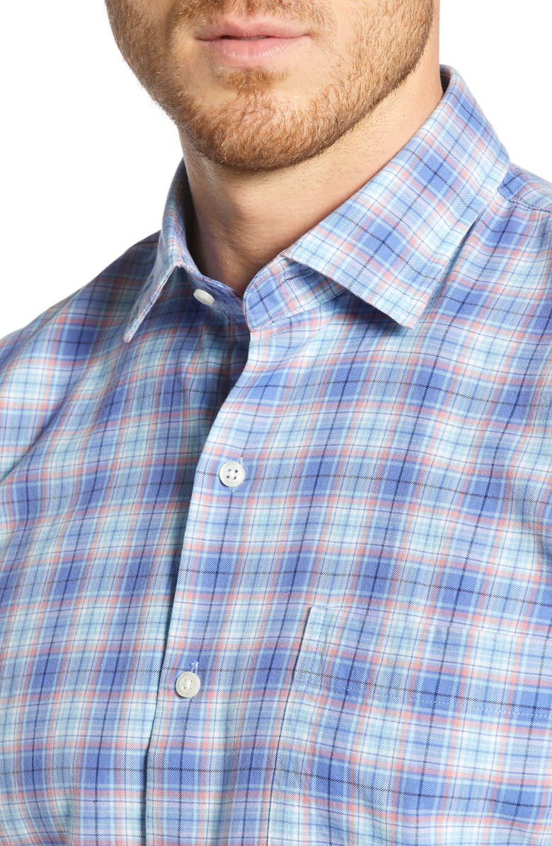 Peter Millar Seaside Regular Fit Plaid Sport Shirt, Alternate, color, 