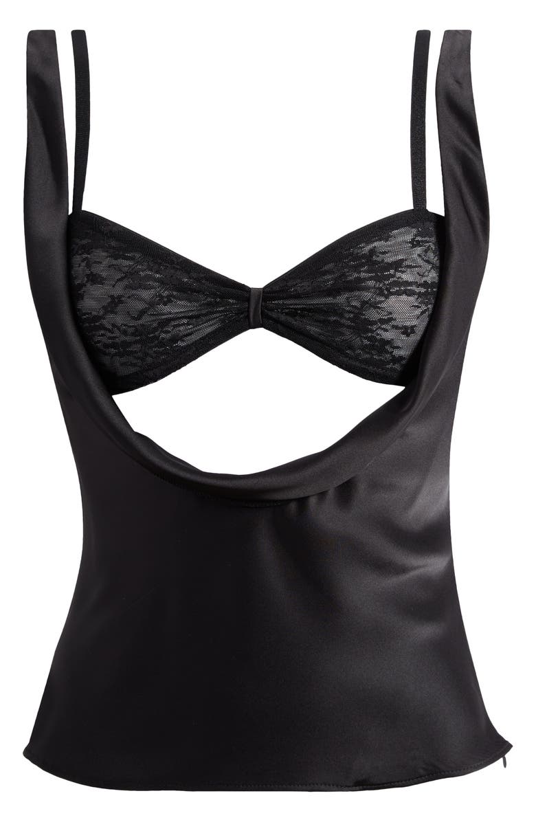 LIONESS Delilah Lace & Satin Top, Main, color, 