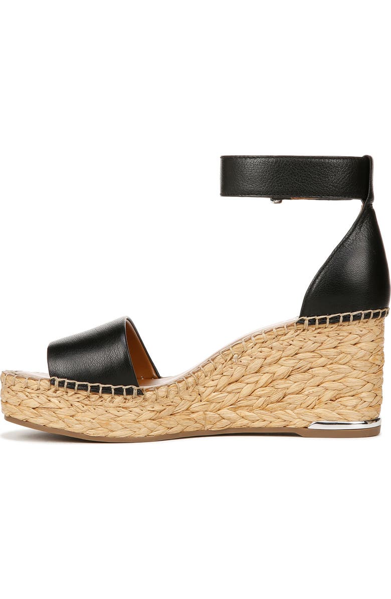 Franco Sarto Clemens Ankle Strap Platform Wedge Sandal, Alternate, color, Black
