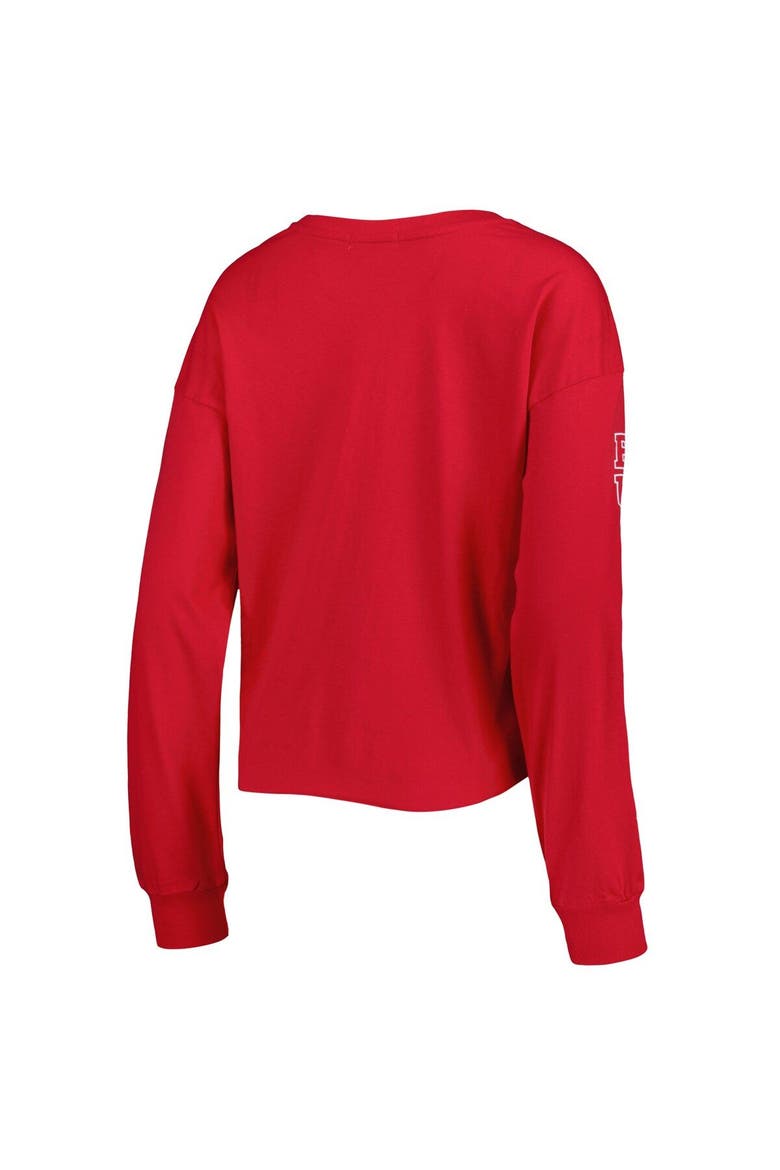 Women's '47 Red Tampa Bay Buccaneers Skyler Parkway Cropped Long Sleeve T-Shirt, Alternate, color, Red