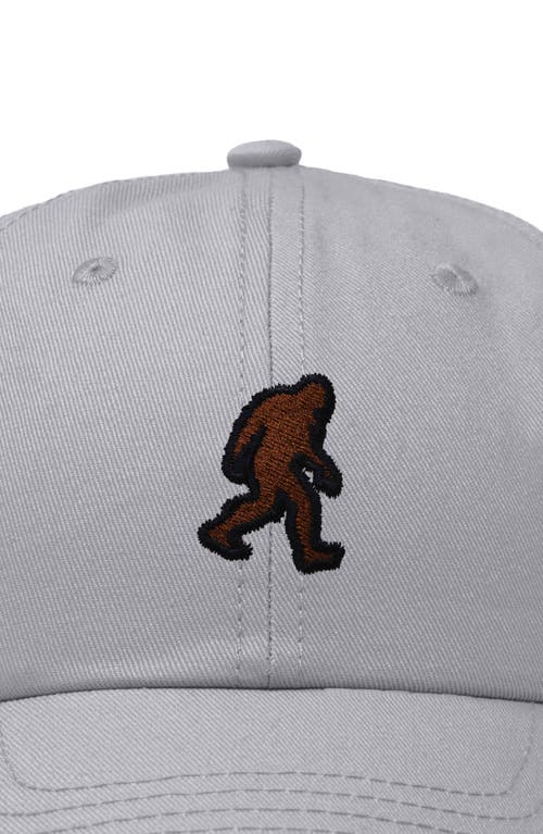 Dalix Sasquatch Embroidered Dad Hat In Gray