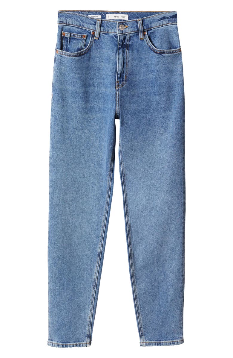 MANGO High Waist Ankle Tapered Mom Jeans, Alternate, color, 