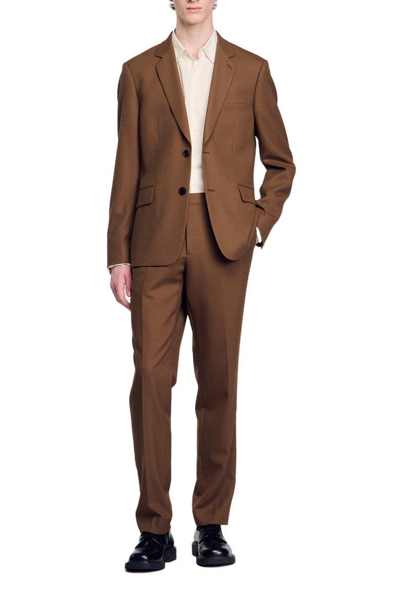SANDRO Wool suit jacket, Alternate, color, 