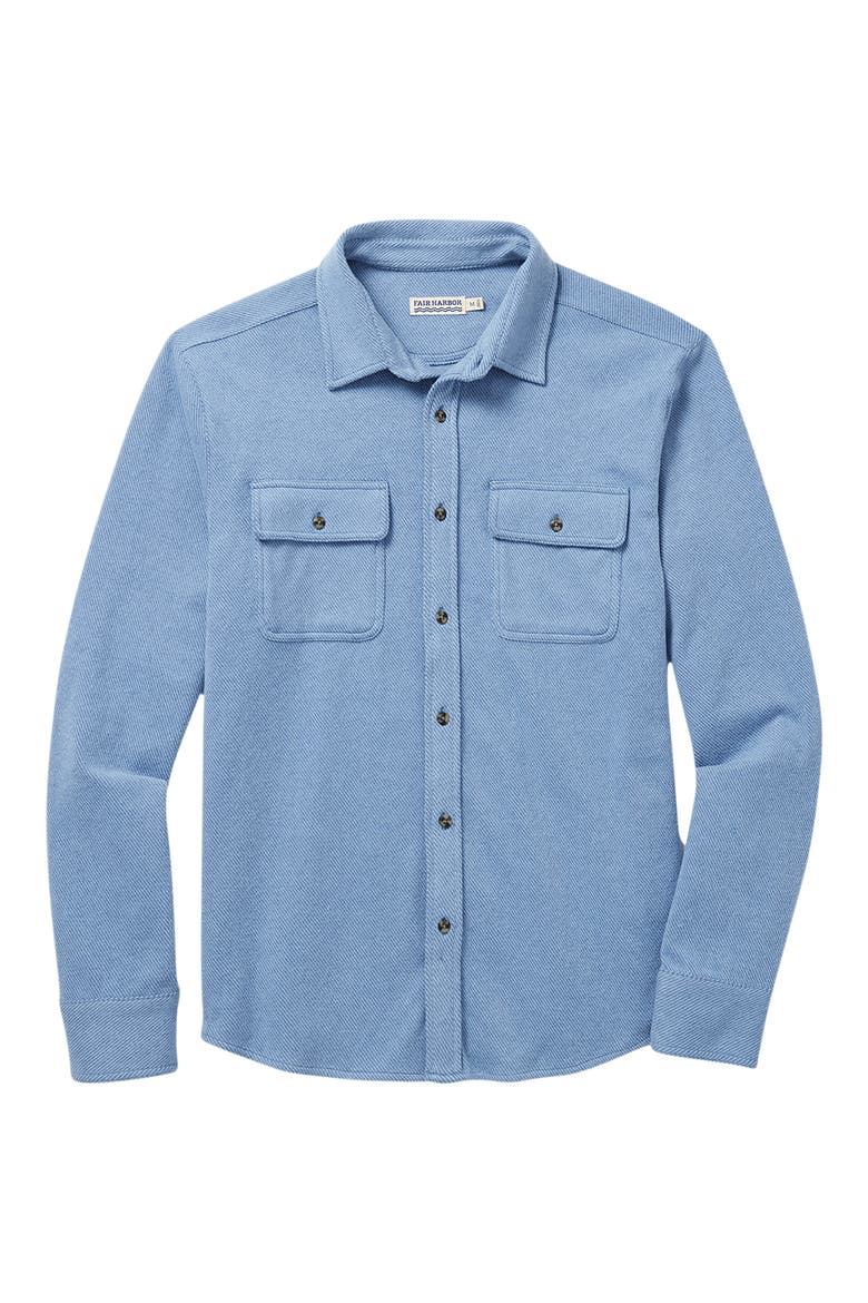Dunewood Stretch Flannel Button-Up Shirt, Alternate, color, MARITIME TWILL