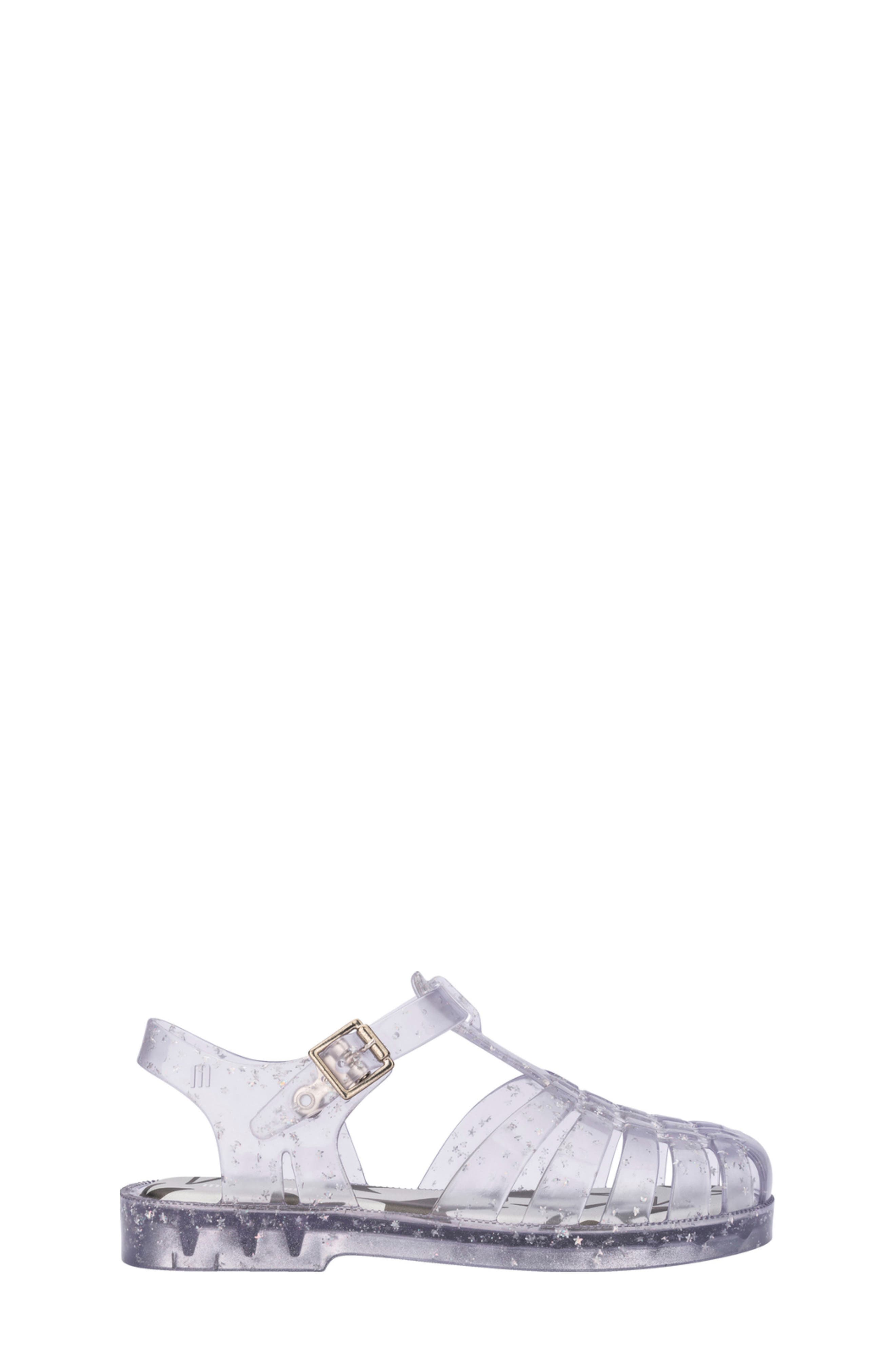 Melissa Kids' Possession Metallic Jelly Sandal, Alternate, color, Glitter Clear
