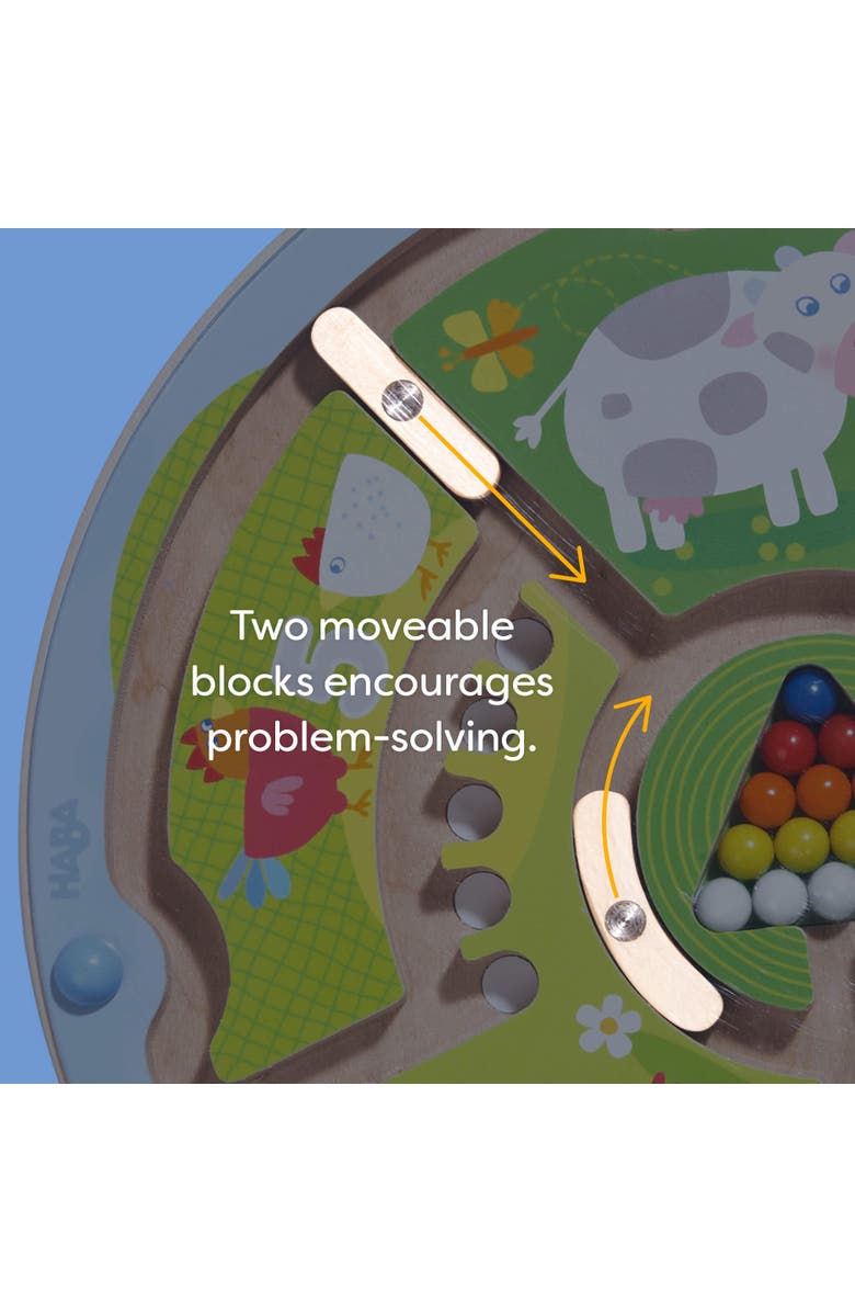 HABA Busy Board for Toddlers 2-4 - Number Maze Magnetic Puzzle Game, Toddler Travel Toys for Preschoolers & Fine Motor STEM Toy, Alternate, color, Multi