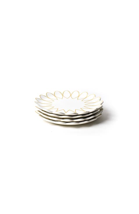 Deco Gold Scallop Dinner Plate Set of 4