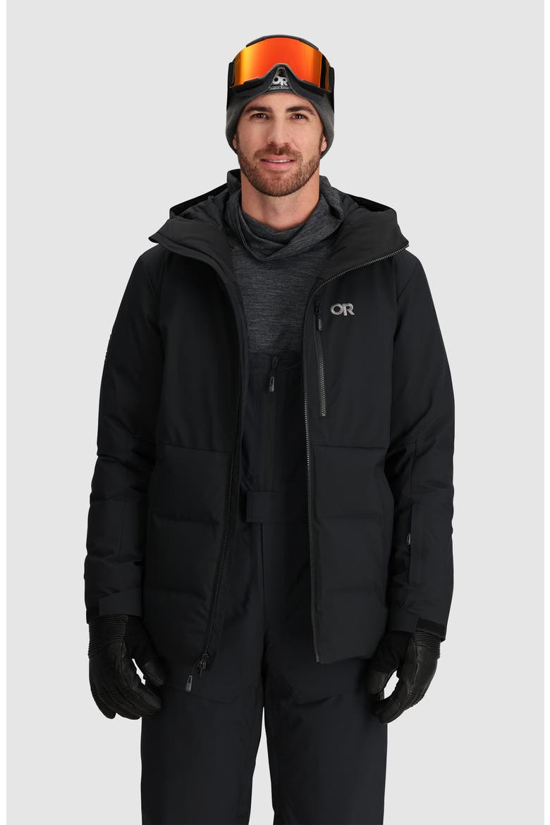 Snowcrew 700 Fill Power Down Hooded Jacket, Alternate, color, BLACK