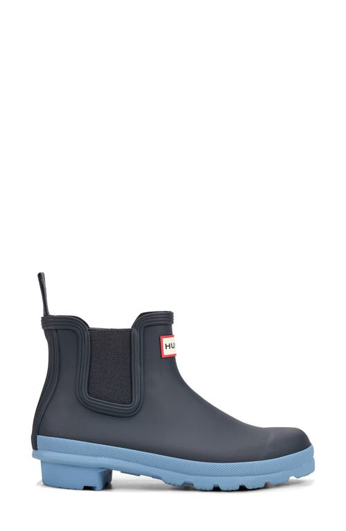 Hunter Original Waterproof Chelsea Rain Boot In Blue