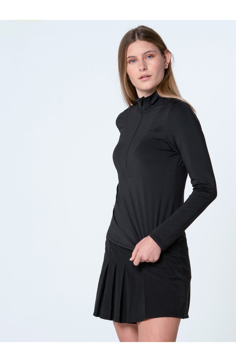 Lucky in Love Free Play Zip Long Sleeve, Alternate, color, Black