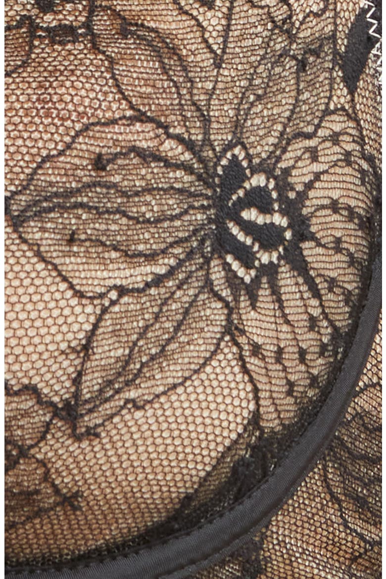 Orchids Underwire Demi Bra, Alternate, color, BLACK-11