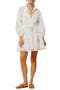 Karmine Embroidered Ladder Stitch Long Sleeve Minidress