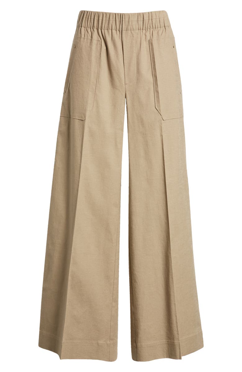 Wit & Wisdom High Waist Wide Leg Linen Blend Pants, Alternate, color,